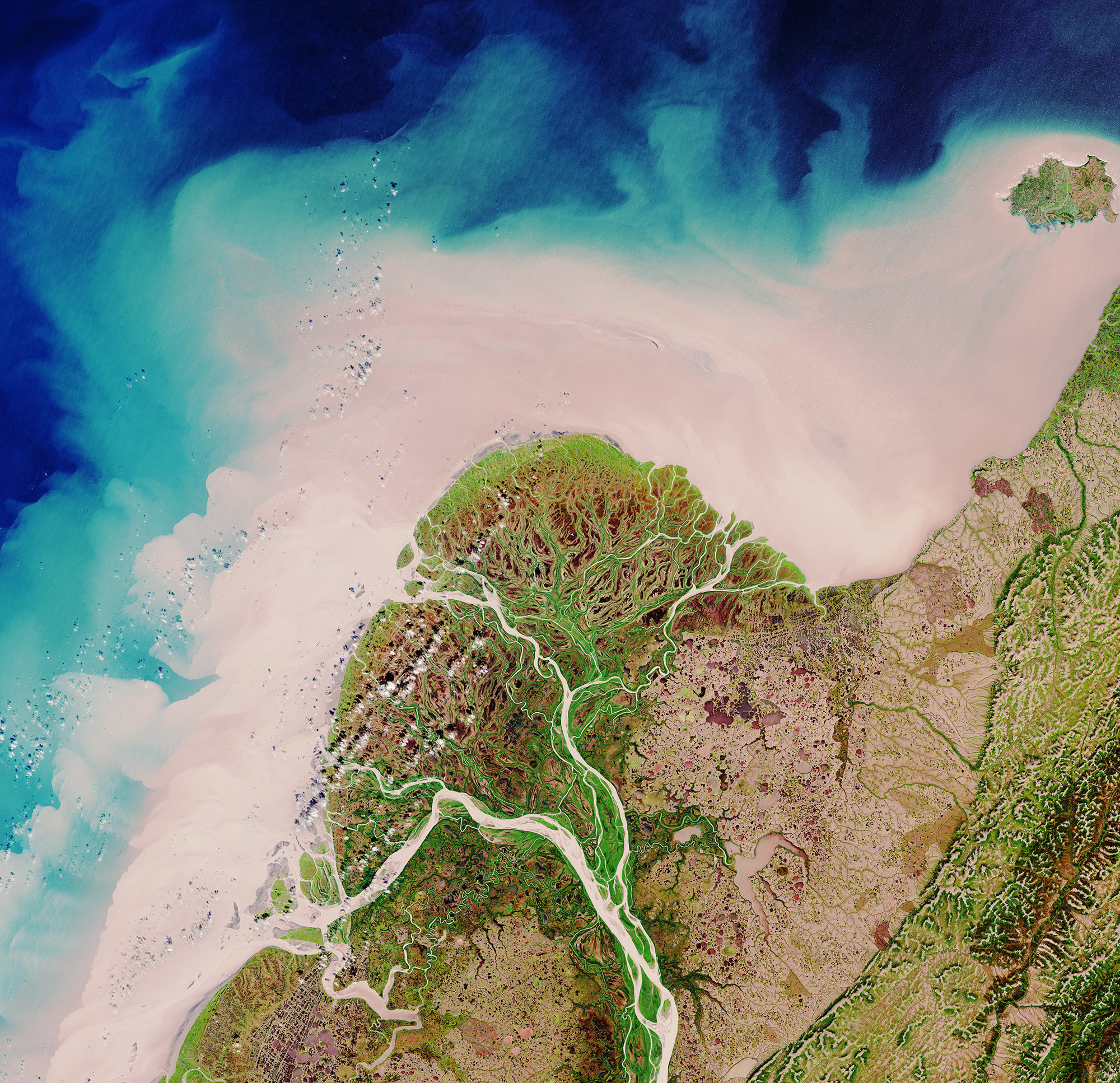 Sentinel-2 image of Yukon River Delta